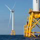 Turbines at the Block Island Windfarm, which start generating electricty today. Image: AP Photo/Michael Dwyer